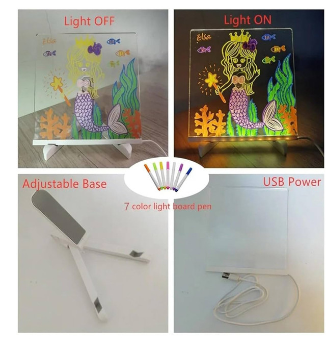 Glowing Acrylic LED Message Board! - photo 2