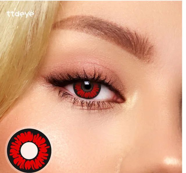 TTDEYE Devil Sclera Red Contacts thumbnail