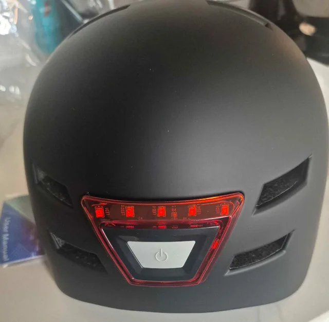 Safety Warning Light Bicycle Helmet, Size L thumbnail