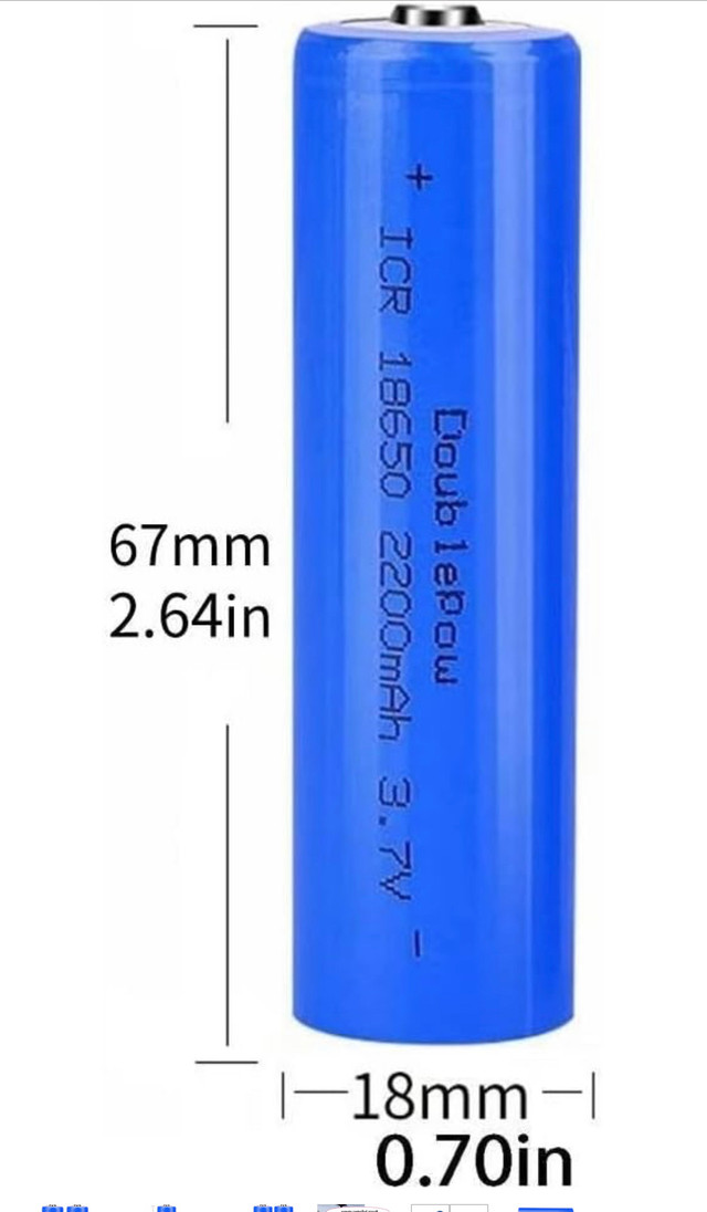 18650 Rechargeable Battery, 2200mAh - photo 2