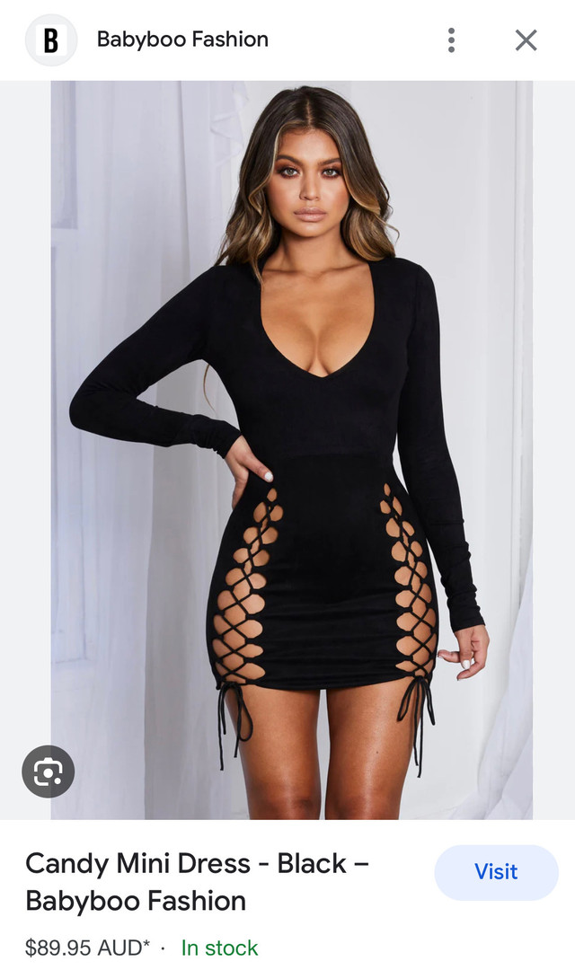 CANDY MINI DRESS - BLACK size Large - photo 2