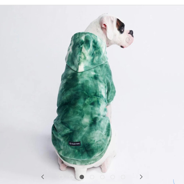 Velvet dog hoodie, emerald green 3XL - photo 2