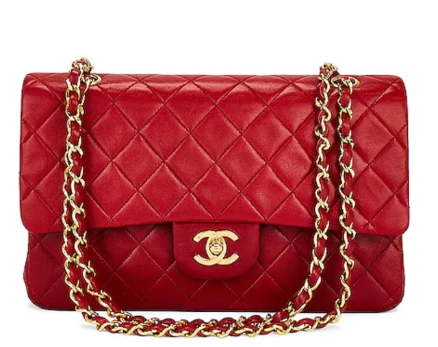 Red Quilted Caviar Jumbo Classic Single Flap Bag thumbnail
