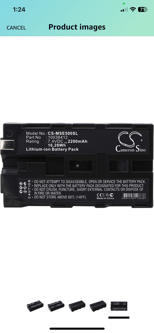 Replacement battery for MSA thermal Camera! - photo 5