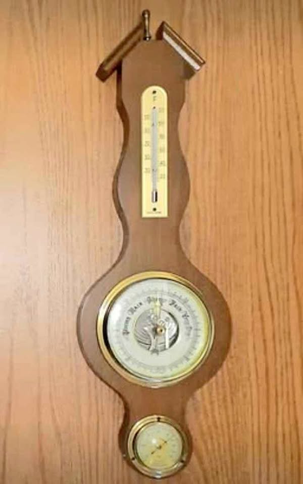 Vtg W. German Hand Painted Bango Weather Station