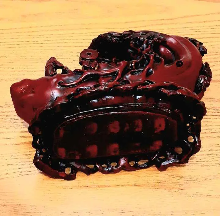 Vtg.Chinese Hand Carved 8 Immortals on Boat Feng Shui Statuette image indicator(6)