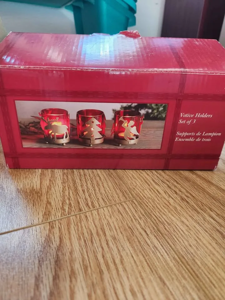 Christmas Candle Holders Set of 3 image indicator(2)