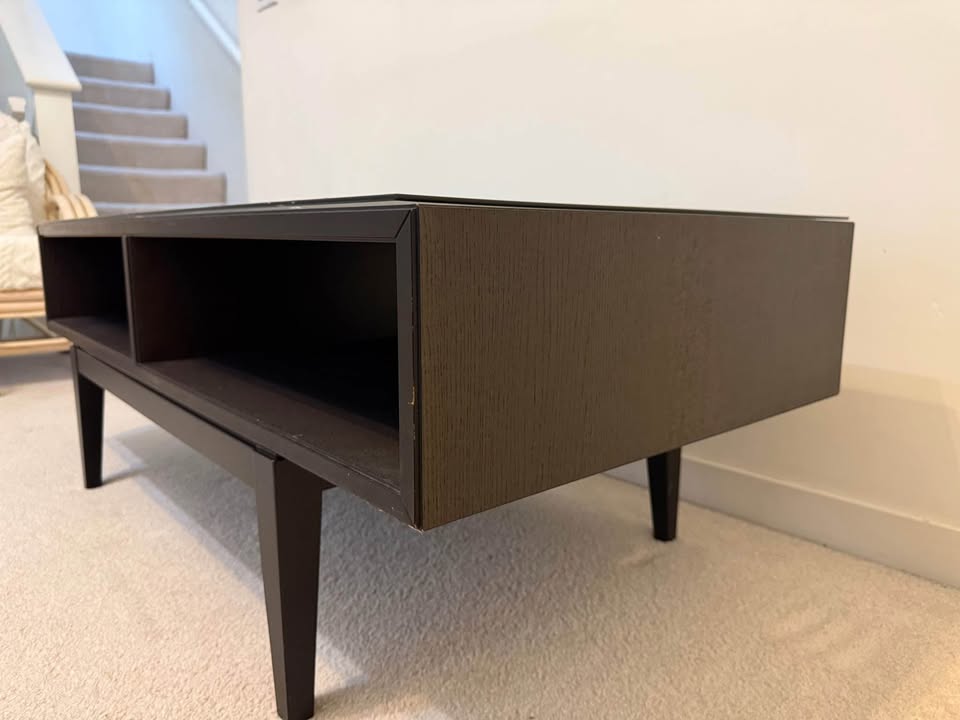 Sturdy Coffee Table w/ Glass Top - photo 2