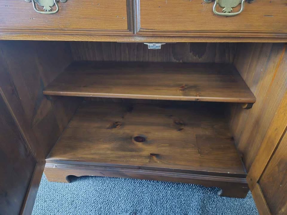 Hardwood Dresser/File Cabinet with drawers and cabinet - photo 2