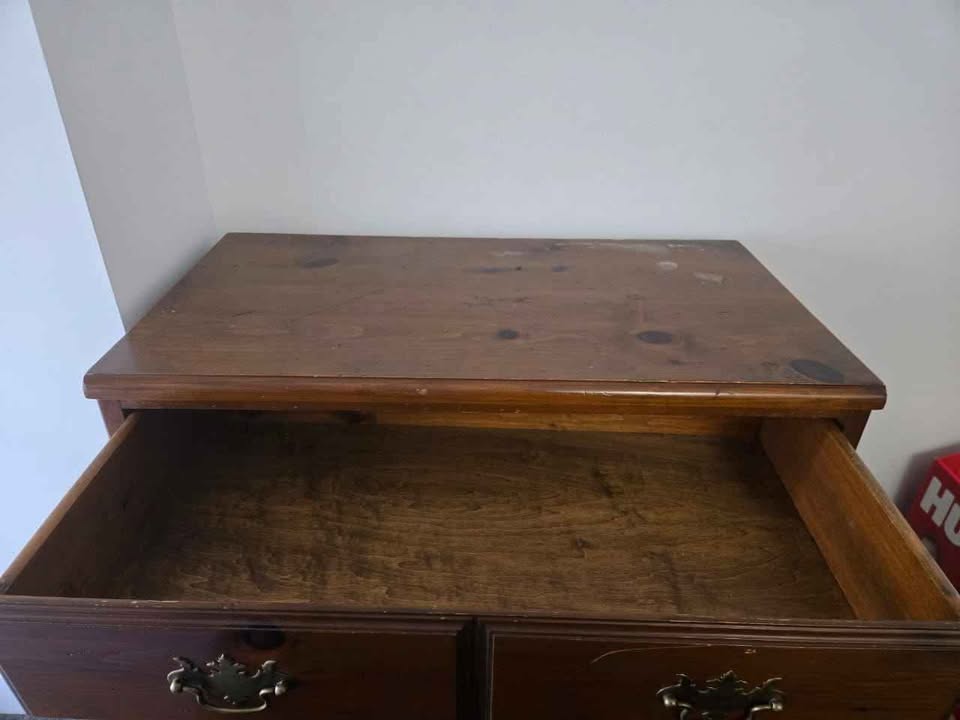 Hardwood Dresser/File Cabinet with drawers and cabinet - photo 5