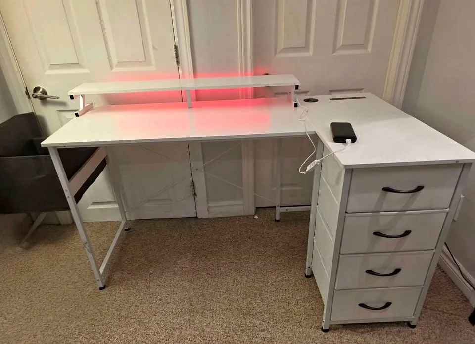 L-Shaped LED Gaming Desk thumbnail