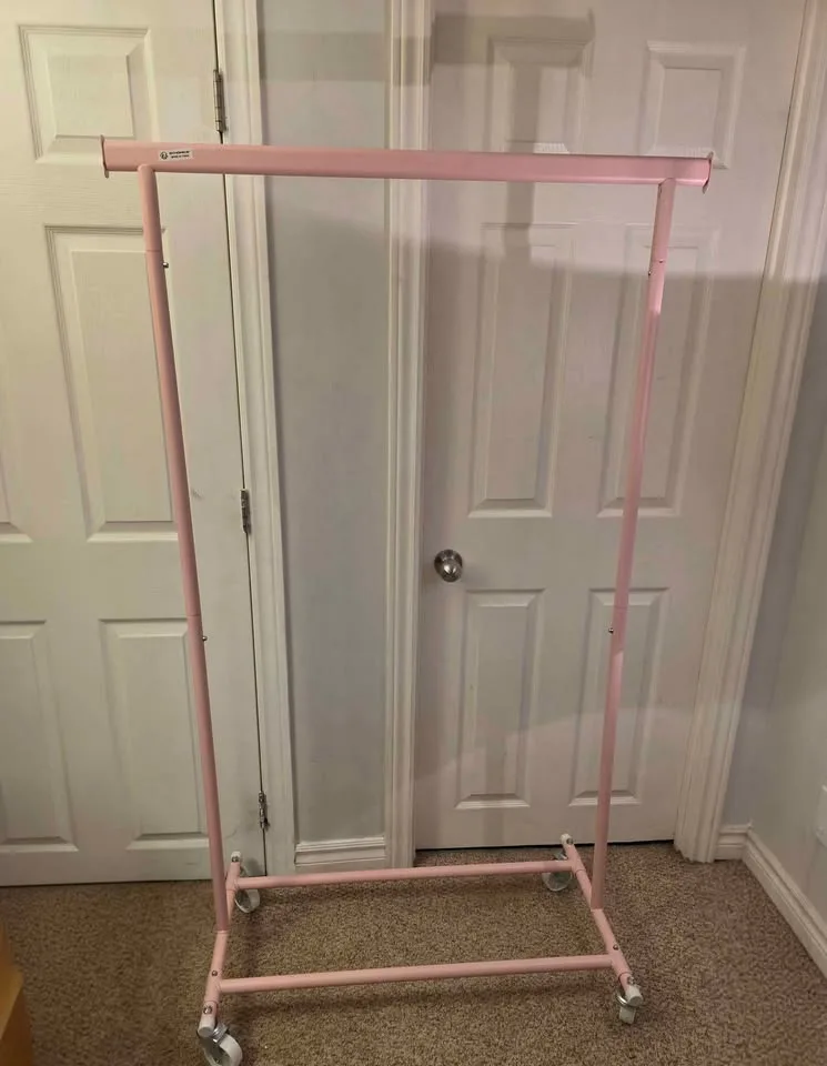 Pink Adjustable Clothes Rack – Brand New image indicator(2)