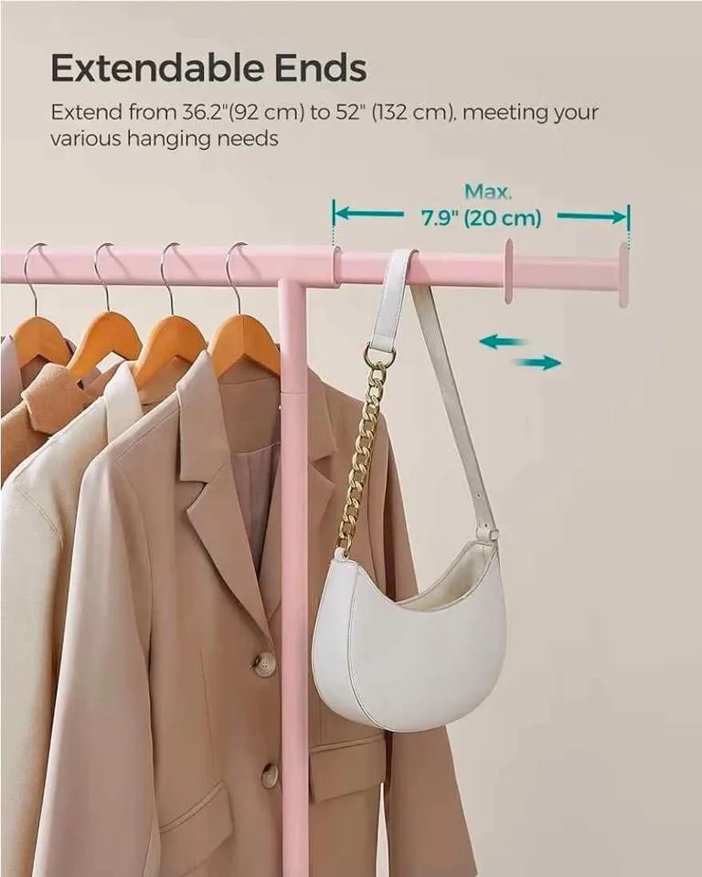 Pink Adjustable Clothes Rack – Brand New image indicator(5)