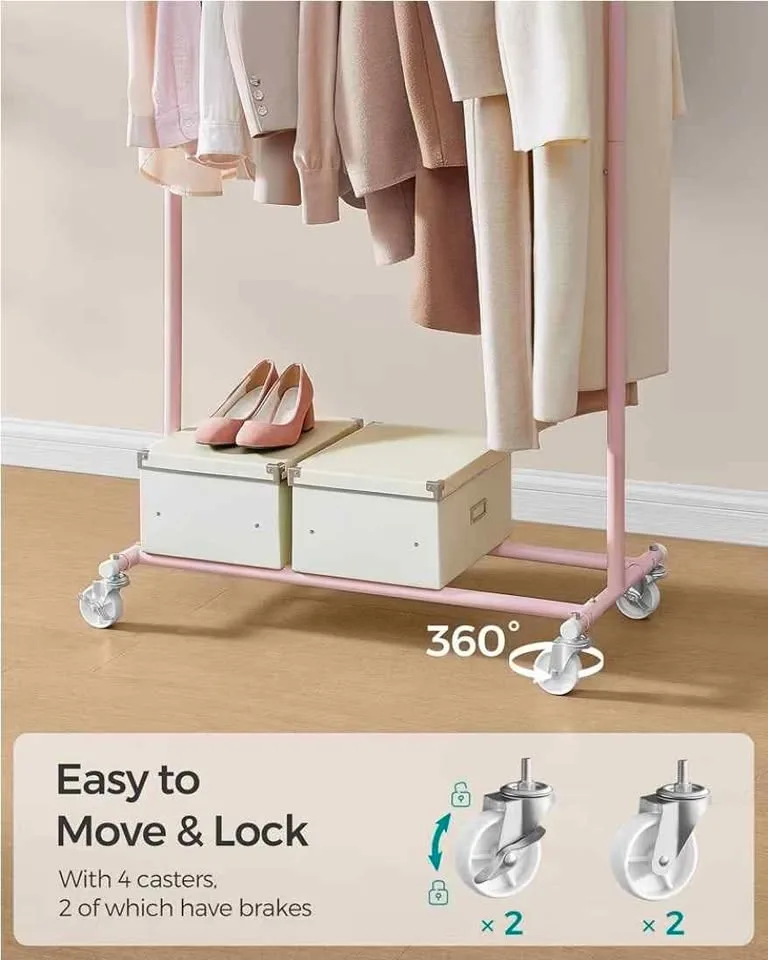 Pink Adjustable Clothes Rack – Brand New image indicator(7)