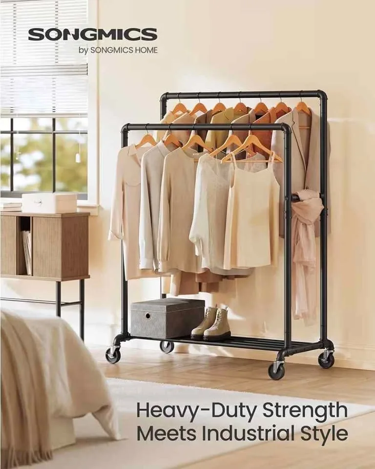 SONGMICS Double Rail Clothes Rack – Brand New image indicator(5)