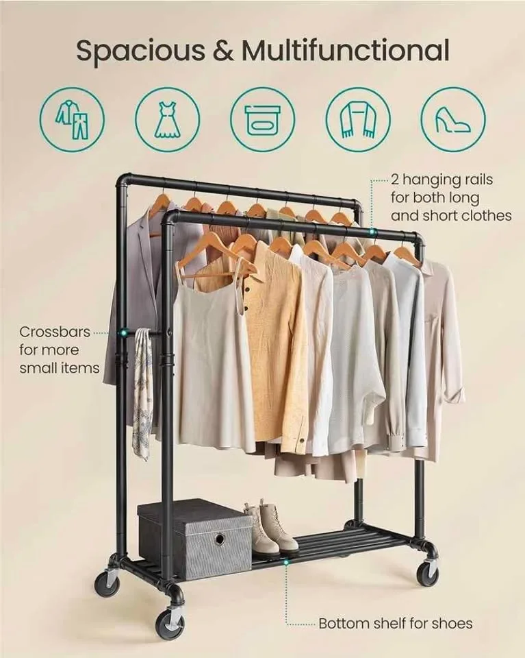 SONGMICS Double Rail Clothes Rack – Brand New image indicator(7)