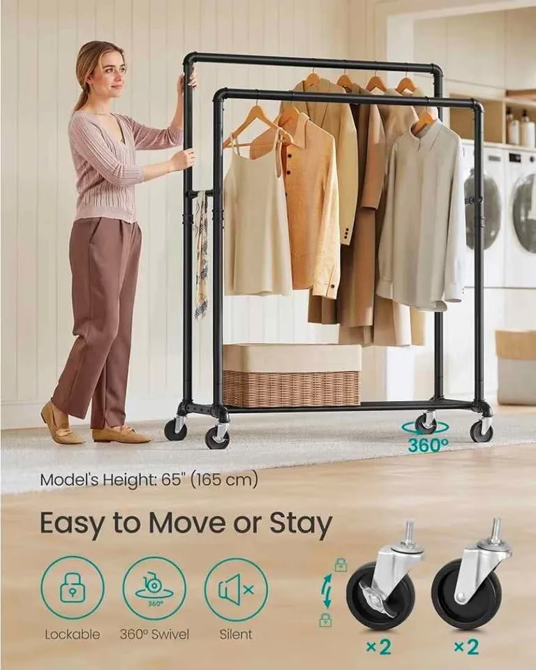 SONGMICS Double Rail Clothes Rack – Brand New image indicator(8)