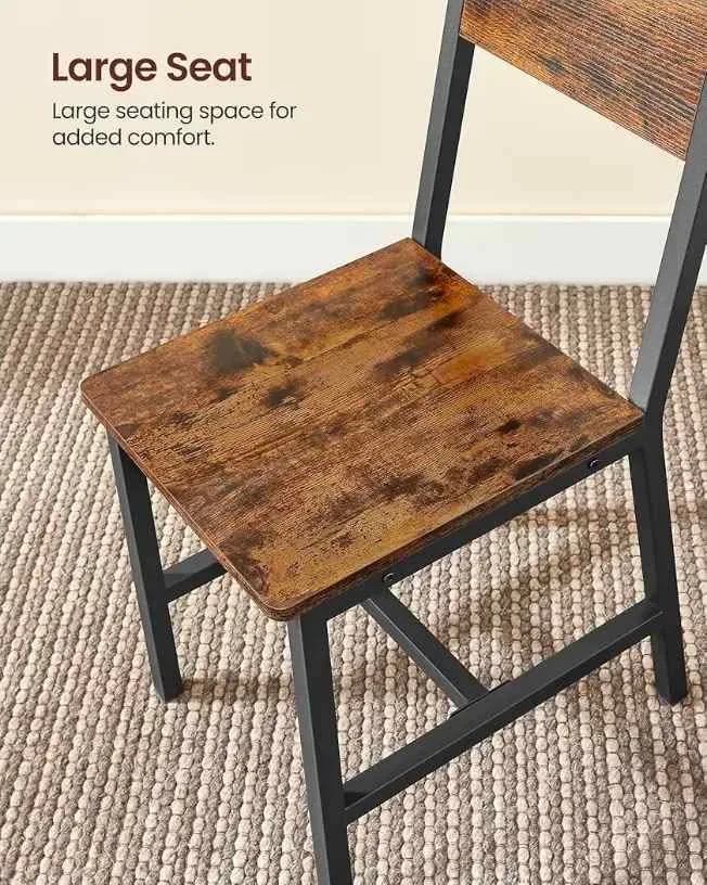 VASAGLE Rustic Dining Chairs (Set of 2) – Brand New image indicator(5)