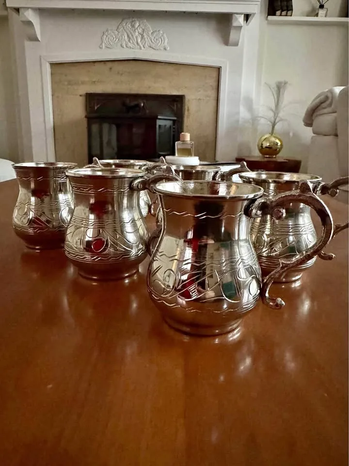 Vintage Copper Mugs – Set of 6