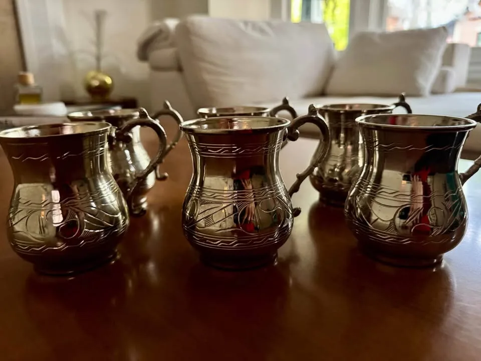 Vintage Copper Mugs – Set of 6 image indicator(2)