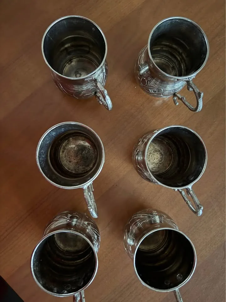 Vintage Copper Mugs – Set of 6 image indicator(5)