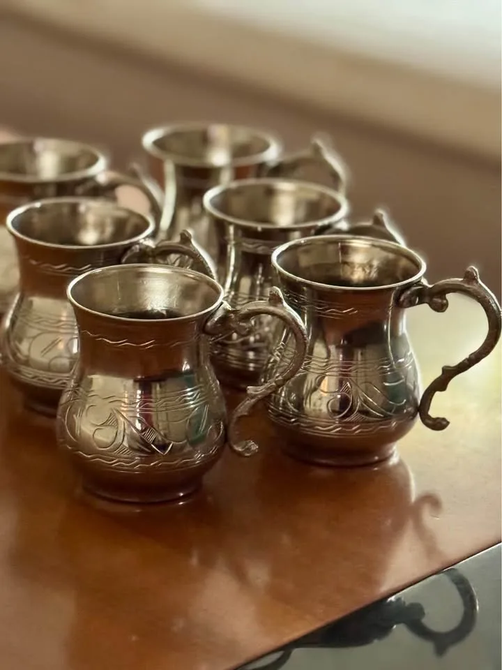 Vintage Copper Mugs – Set of 6 image indicator(6)