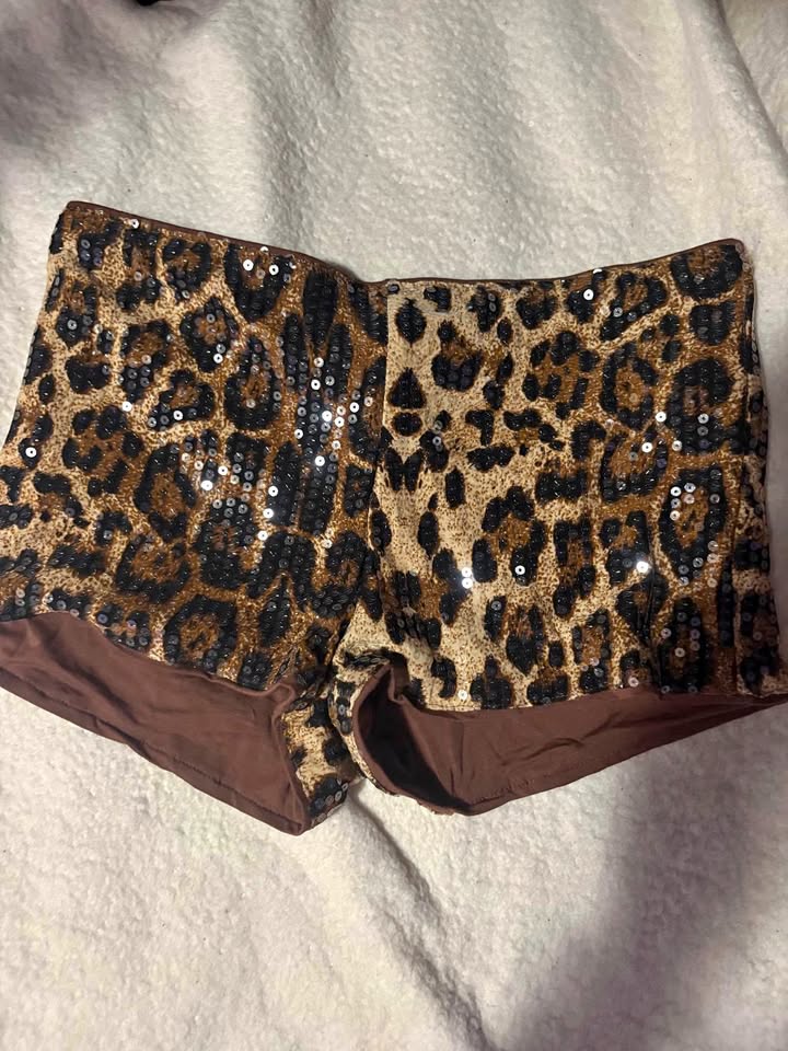 Cheetah print shorts