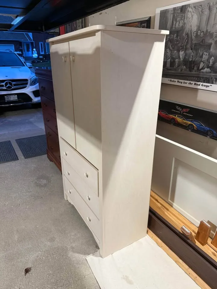 Cream Coloured Tall Dresser image indicator(2)