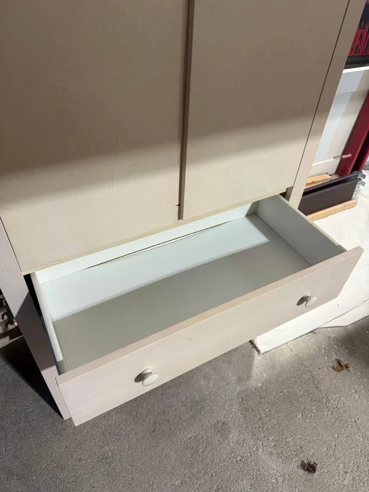 Cream Coloured Tall Dresser image indicator(4)