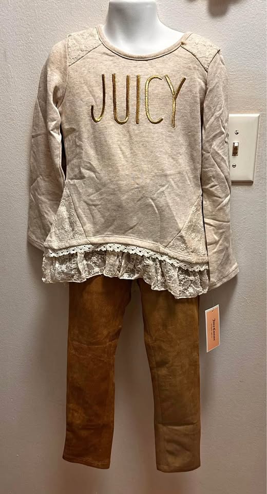 GIRLS LEGGINGS SUITS (JUICY COUTURE) SIZE:5&6