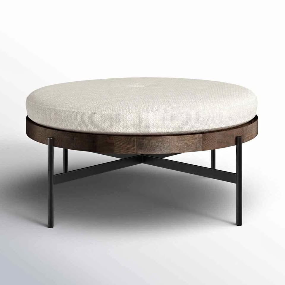 Madeline Round Padded Footrest