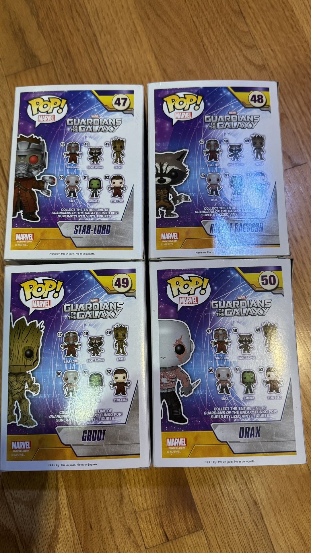 Four Guardians Of The Galaxy Funko Pops - photo 2