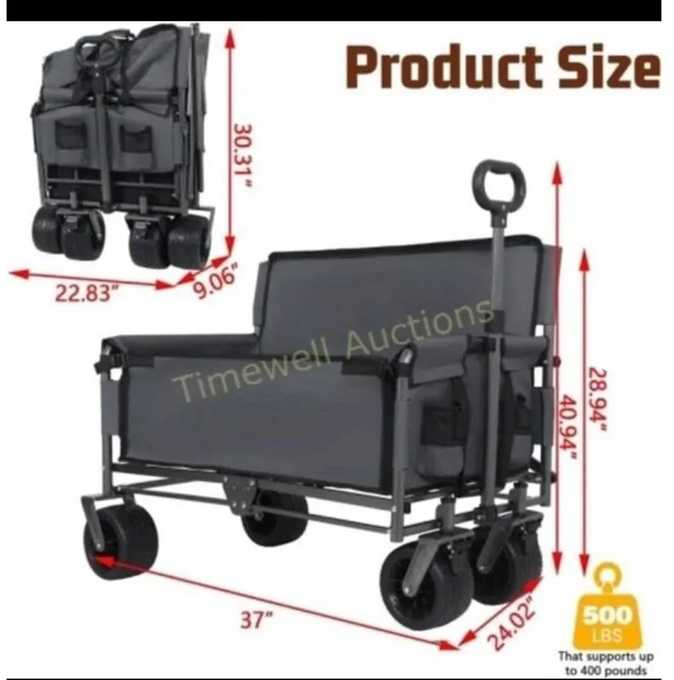 Anwick 3-in-1 Convertible Wagon Cart with Bench Seat image indicator(2)