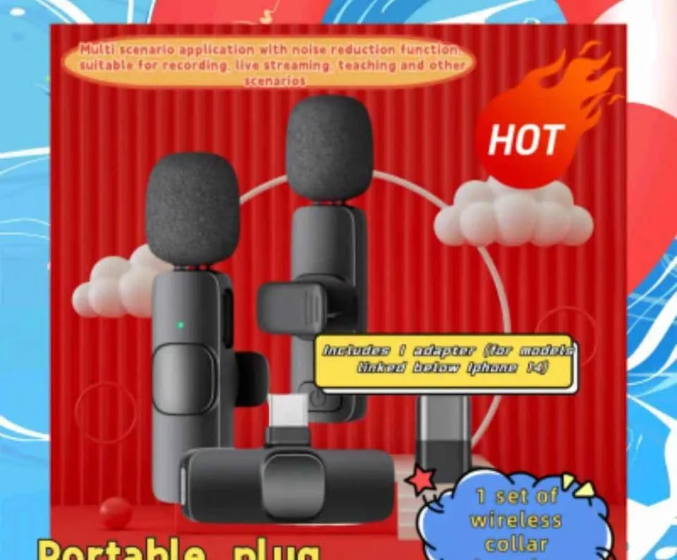 Wireless Microphone Wireless Mic for PhoneDual Wireless Mic image indicator(2)