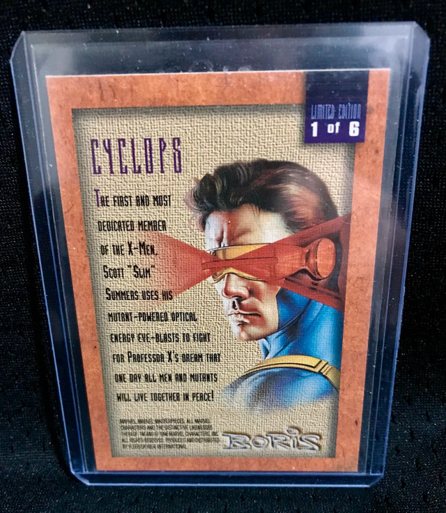 1996 Marvel Masterpieces Cyclops Card - photo 2