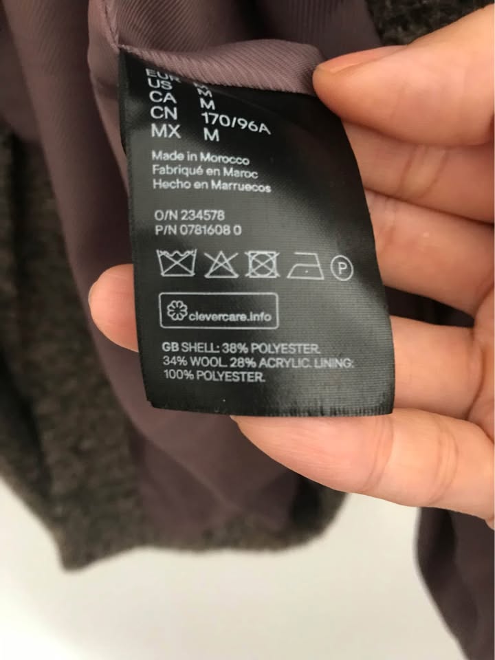 H&M wool blend winter coat size M - photo 3