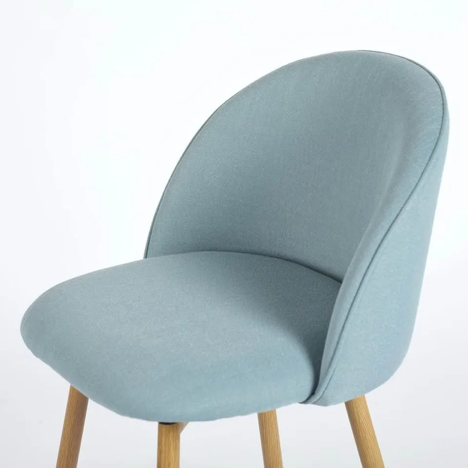 Swivel Counter Stool 26" Set of 2 Barstool Fabric Upholstery image indicator(6)