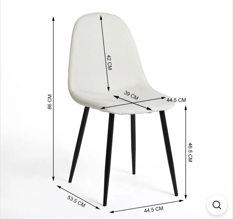 Set of 4 Scandinavian dining chairs CHARLTON FABRIC BEIGE - photo 5