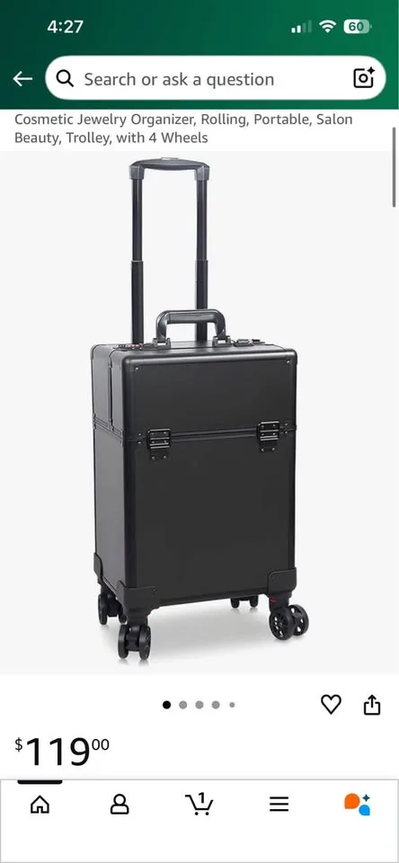 Makeup case on wheels image indicator(9)
