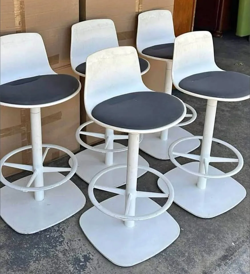 White Swivel Bar Stools