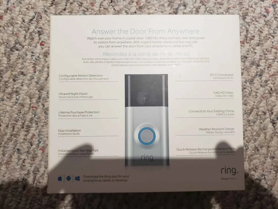 🥕 Ring Video Doorbell 2 + Quick Release Battery image indicator(2)