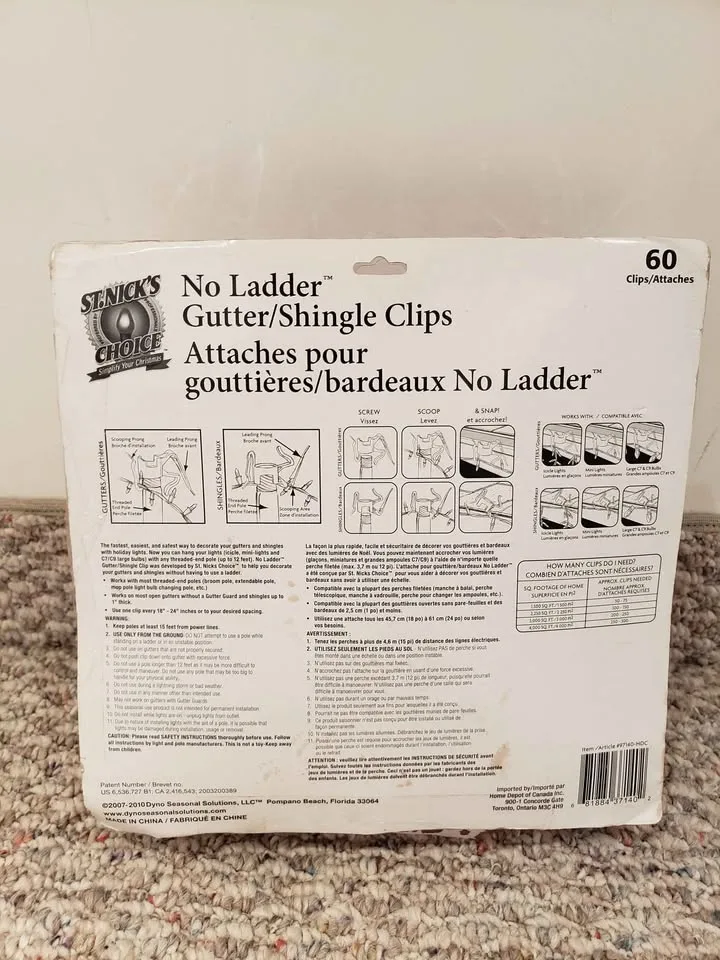 🥕 Christmas Lights Hooks on the Gutter (Outdoor) image indicator(2)