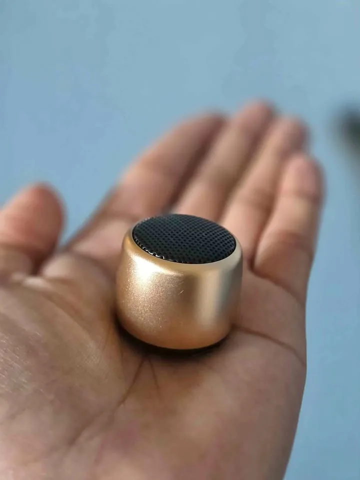 Mini Bluetooth Speaker – Gold Aluminum, Big Sound