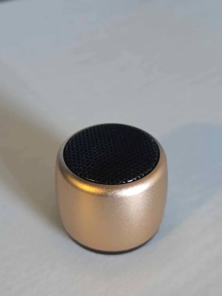 Mini Bluetooth Speaker – Gold Aluminum, Big Sound image indicator(2)