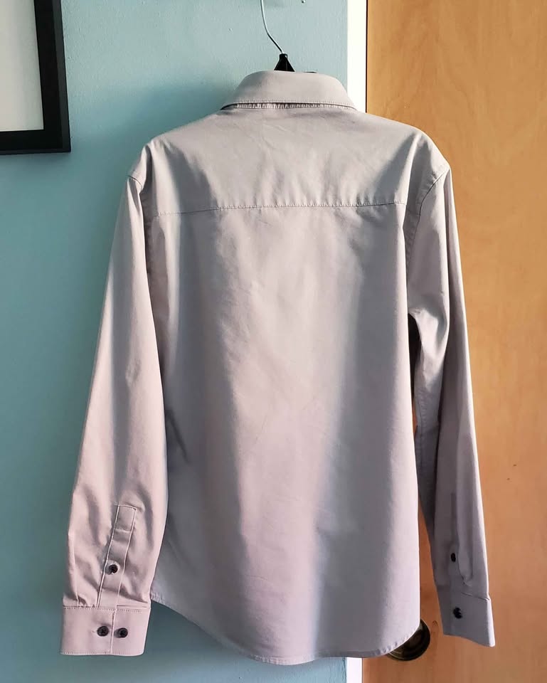 Calvin Klein Boys Shirt Size 10 - Light Grey - photo 2