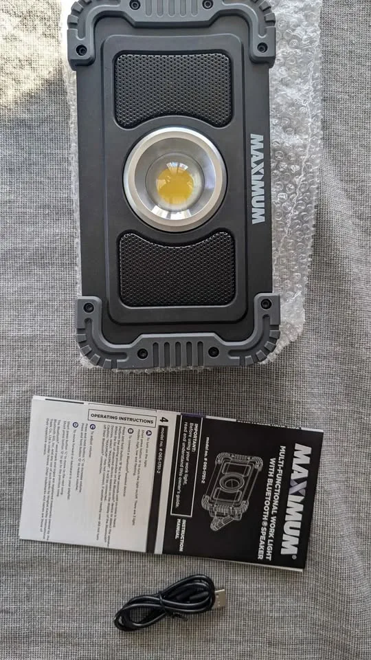 Maximum Rechargeable Bluetooth Speaker Work Light image indicator(2)