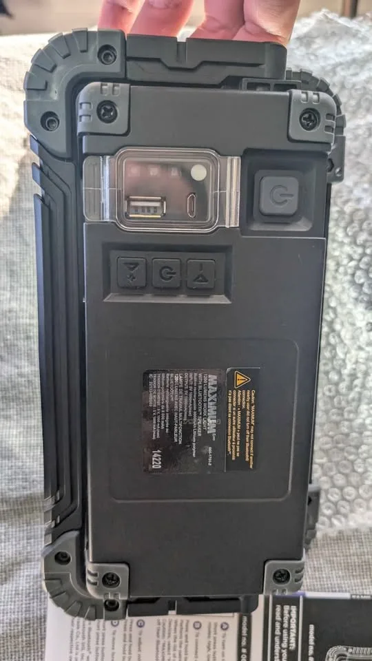 Maximum Rechargeable Bluetooth Speaker Work Light image indicator(5)