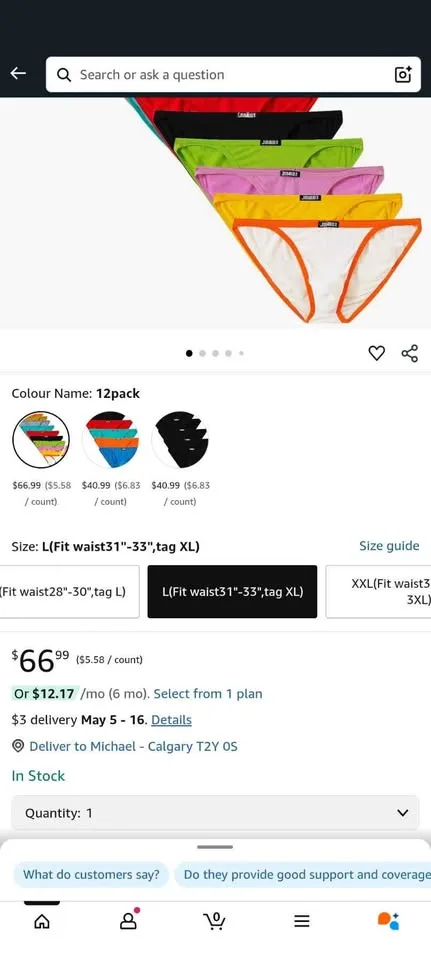 15 Men's XL Bikini Briefs image indicator(2)