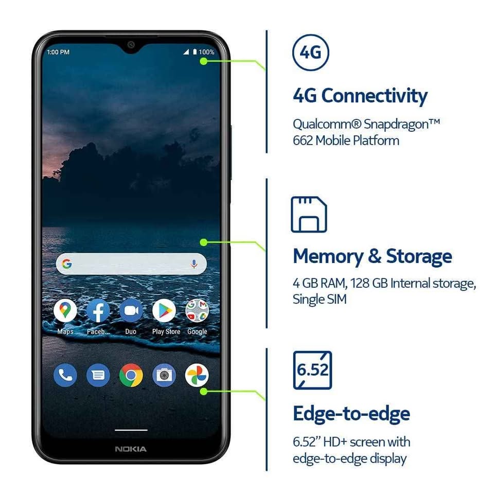 Nokia G100- Budget 4G Android Smartphone (Unlocked) Sealed - photo 5