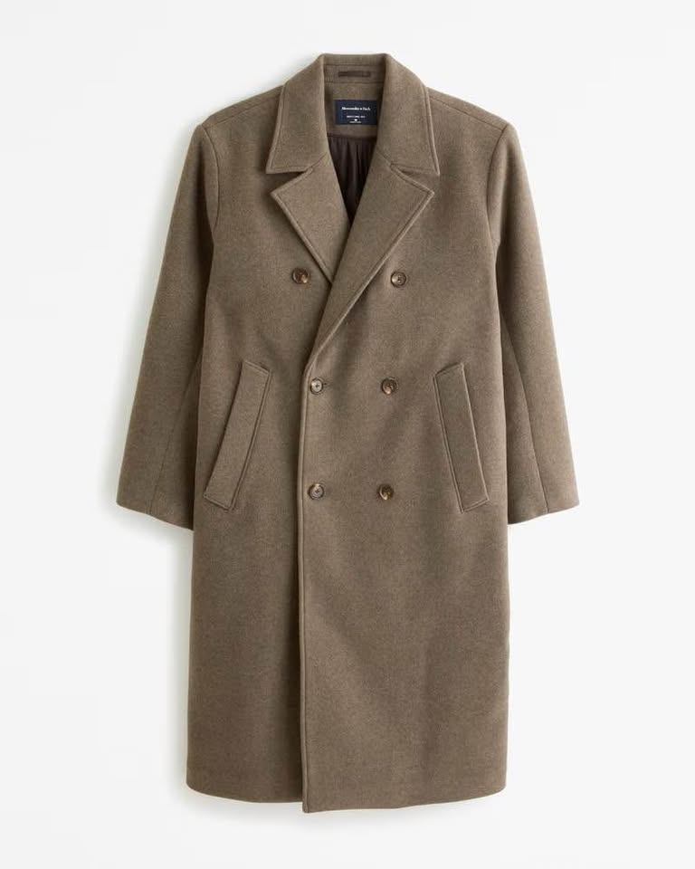 Double-Breasted Wool-Blend Coat - photo 2